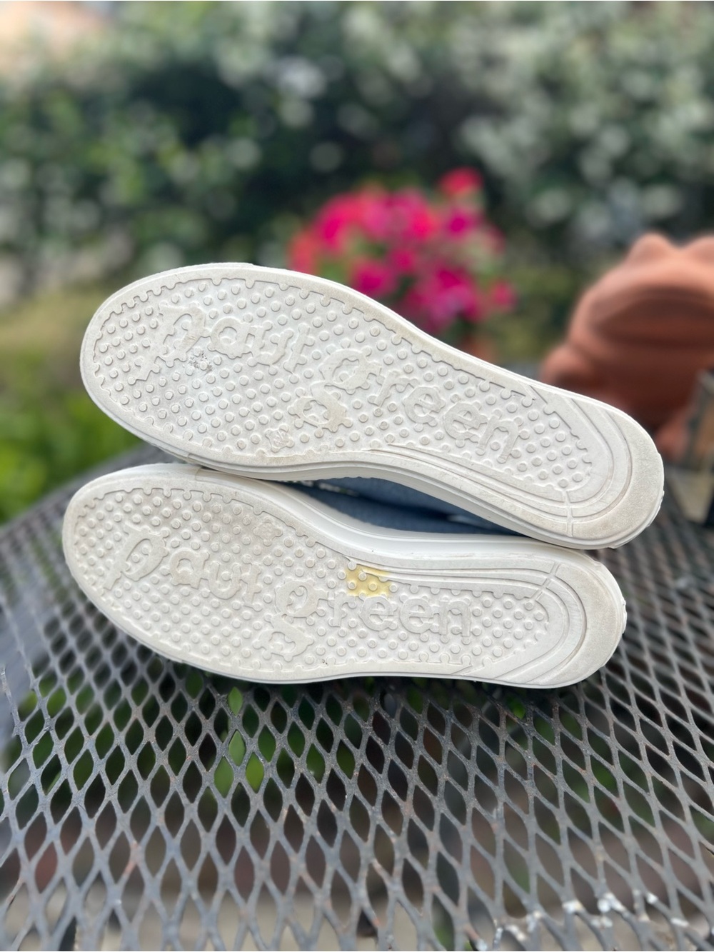 Paul Green Light Blue Denim Low-Top Platform Sneakers White Soles Womens 7 - Picture 9 of 9
